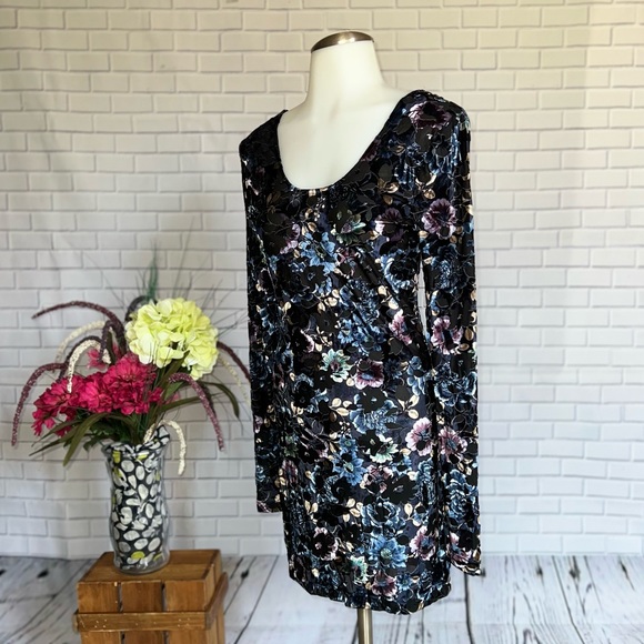 Free People Velvet Burnout Bodycon Floral Dress - Picture 5 of 13